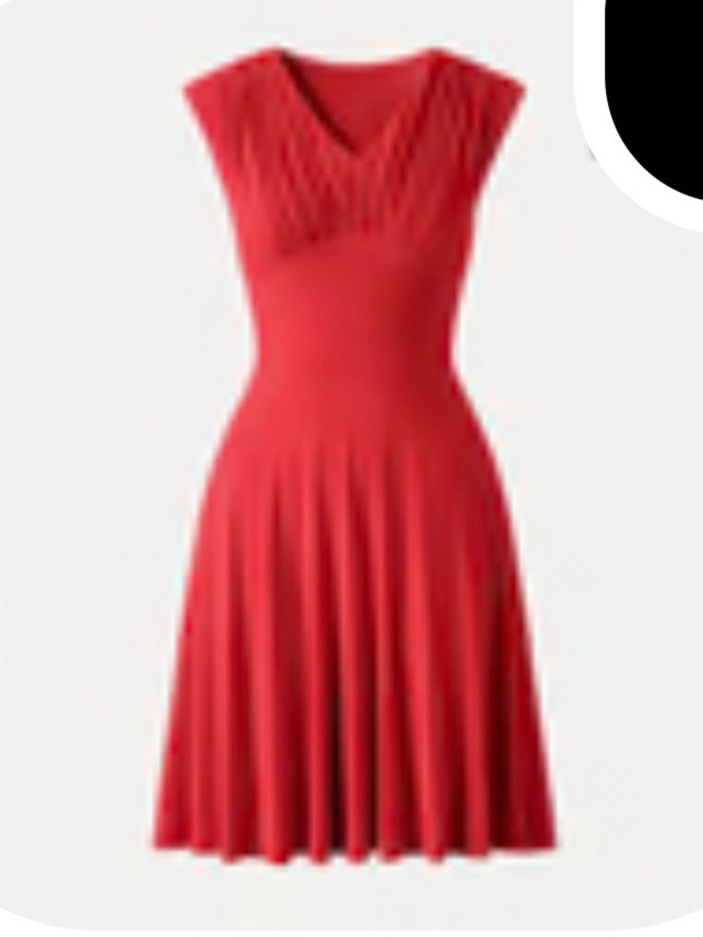 OGL SkinKiss Cooling Women's Red V-Neck Gathered Bra A-Line Dress with Pockets.